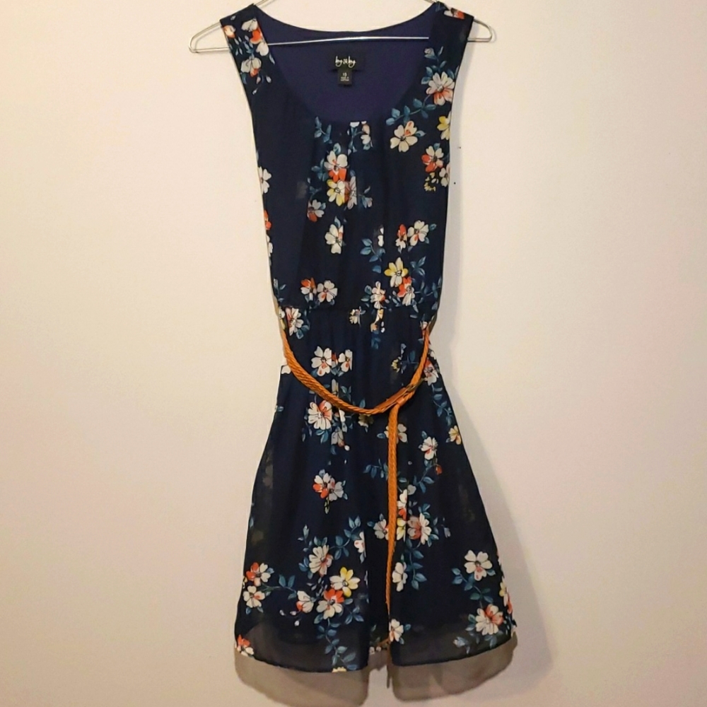 Blue flowered dress